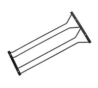 Abcsea 1 Piece Wine Glass Rack Under Cabinet, Stemware Rack Black, Wine Glass Holder, Goblet Wine Rack with Screws, 45cm 2 Rows