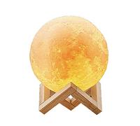 Abcsea 3D Moonlight lamp with 3 Colors, Comfortable Moon lamp with Stand, Romantic Moon Light Night Light, 18 cm Night Light Globe