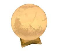 Abcsea 3D Moonlight Lamp with 3 Colors, Comfortable Moon Lamp with Stand, Romantic Moon Light Night Light, Mars Night Light 10 cm