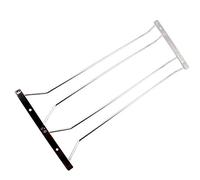 Abcsea 40 cm Stainless Steel Wine Glass Holder Rack, Chrome Wine Glass Holders Hanging Under Shelf, 1 Piece (2 Rows)