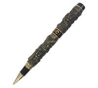 Abcsea Double Classical Chinese Dragons Playing Exquisite Carvings 3D Rollerball Pen - Bronze & Black
