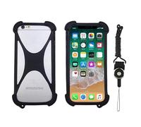 ABCTen Case for Doro 8100 8200 Shock-Absorption Bumper Cover Protective Rubber Silicone Phone Case for Doro 8035 1380 1370 1360 Case With a Strap (Black)