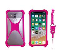ABCTen Case for Fairphone 4 5 Shock-Absorption Bumper Cover Protective Elastic Silicone Phone Case for Doro 5860 5517 Liberto 810 Case With a Strap (Rose)