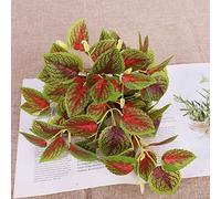 ABCWARRT 3pcs/lot Artificial Leaf Plant Bundle Home Decor Latex Leaves Plastic Green Plants Living Room Restaurant Garden Decoration (1)