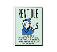 ABCWARRT Classic Cartoon Graffiti Canvas Painting Alec Monopoly Time Is Money Poster Home Living Room Office Wall Picture Decor No Frame (50 * 70cm No Frame,6)