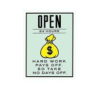ABCWARRT Classic Cartoon Graffiti Canvas Painting Alec Monopoly Time Is Money Poster Home Living Room Office Wall Picture Decor No Frame (40 * 50cm No Frame,1)