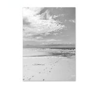 ABCWARRT Nordic Black and White Sea Landscape Art Canvas Print Painting Wave Surf Man Poster Wall Picture Home Living Room Decor (40 * 50cm No Frame,5)