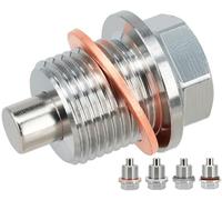 abczok 1 Pcs Stainless Steel Engine Magnetic Oil Drain Plug M18x1.5mm Replace DP007 with 4 Pcs Gaskets,with Neodymium Magnet
