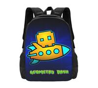 ABDIQJBS Geometry Gaming Dash Backpacks for Men Women Book Bag Travel Hiking Camping Work Lightweight Casual Daypack Bookbag 16.5 Inch