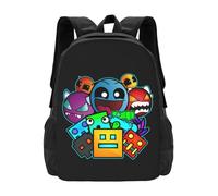 ABDIQJBS Geometry Gaming Dash Backpacks for Men Women Book Bag Travel Hiking Camping Work Lightweight Casual Daypack Bookbag 16.5 Inch