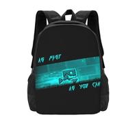 ABDIQJBS Geometry Gaming Dash Backpacks for Men Women Book Bag Travel Hiking Camping Work Lightweight Casual Daypack Bookbag 16.5 Inch