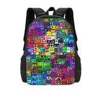 ABDIQJBS Geometry Gaming Dash Backpacks for Men Women Book Bag Travel Hiking Camping Work Lightweight Casual Daypack Bookbag 16.5 Inch