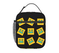 ABDIQJBS Geometry Gaming Dash Insulated Lunch Box Reusable Lunch Tote Bag Lunch Organizer Meal Holder with Detachable Buckle Handle Sturdy Handbag Lunch Bag