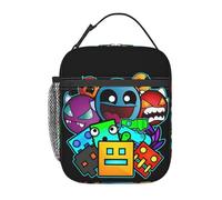 ABDIQJBS Geometry Gaming Dash Insulated Lunch Box Reusable Lunch Tote Bag Lunch Organizer Meal Holder with Detachable Buckle Handle Sturdy Handbag Lunch Box