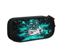 ABDIQJBS Geometry Gaming Dash Pencilcase Large Capacity Pencil Case Double Zipper Stationery Bag Office College Makeup Bag with Compartments for Boy Girl