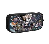 ABDIQJBS Hollow Game Knight Pencil Case with Zipper Storage Box Marker Pen Organizer with Compartments for Teens Office College