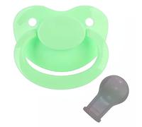 ABDL Adult Sized Pacifier - Light Green Dummy for Adults DDLG - PaddedPawz Large Size Pacifier (Black Nipple)