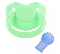 ABDL Adult Sized Pacifier - Light Green Dummy for Adults DDLG - PaddedPawz Large Size Pacifier (Blue Nipple)