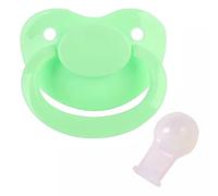 ABDL Adult Sized Pacifier - Light Green Dummy for Adults DDLG - PaddedPawz Large Size Pacifier (Clear Nipple)
