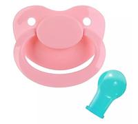 ABDL Adult Sized Pacifier - Light Pink Dummy for Adults DDLG Agere - PaddedPawz Large Size Pacifier (Teal Nipple)