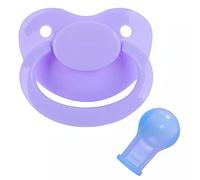 ABDL Adult Sized Pacifier - PaddedPawz Lilac Dummy for Adults - Large Size Pacifier DDLG (Blue Nipple)