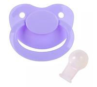 ABDL Adult Sized Pacifier - PaddedPawz Lilac Dummy for Adults - Large Size Pacifier DDLG (Clear Nipple)