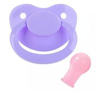 ABDL Adult Sized Pacifier - PaddedPawz Lilac Dummy for Adults - Large Size Pacifier DDLG (Light Pink Nipple)