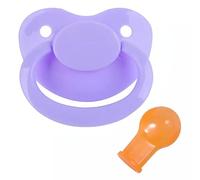ABDL Adult Sized Pacifier - PaddedPawz Lilac Dummy for Adults - Large Size Pacifier DDLG (Orange Nipple)