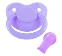 ABDL Adult Sized Pacifier - PaddedPawz Lilac Dummy for Adults - Large Size Pacifier DDLG (Purple Nipple)