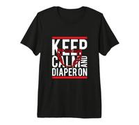 ABDL Tee Keep Calm and Diaper On Diaper Tshirt DDLG Premium T-Shirt