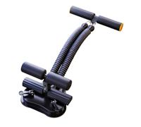 Abdominal Exercise Device Sit Up Bar Core Fitness Equipment With Resistance Bands Suction Cup Base Galvanized Steel Foam, Black, Black + 3 Suction Cups + 2 Cloth Ropes, style to 2