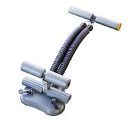 Abdominal Exercise Device Sit Up Bar Core Fitness Equipment With Resistance Bands Suction Cup Base Galvanized Steel Foam, Grey, Grey + 3 Suction Cups + 2 Cloth Ropes, style to 3