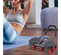 Abdominal Exercise Wheel - Muscle Exercise Abdominal Roller Automatic Rebound | Beginner-Friendly Anti-Slip Fitness Gear for Travel Gym Women Adults Sports Enthusiasts