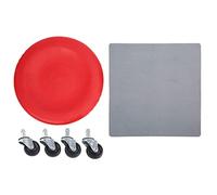 Abdominal Exerciser 4 Wheel Plate Slide Disc Fitness Equipment Domestic Universal Wheel (Red)