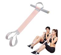 Abdominal Resistance Bands with Foot Pedal, 120lb Strength Training Equipment for Home Gym, Core Workout, Sit-Ups, Yoga & Fitness - Elastic Band for Men & Women (pink)