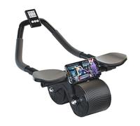 abdominal roller, Automatic Rebound Abdominal Wheel Roll Belly Muscle Training High Load-bearing 100kg(Black)