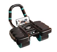 Abdominal Roller Fitness | Rebound Abdominal Trainer Roller | Automatic 4-Wheel Dispenser | With Rebound & Brake System, Non-Slip Handle & ABS Frame - Ideal for Abdominal Training at Home & in the Gym