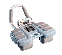Abdominal Roller Fitness | Rebound Abdominal Trainer Roller | Automatic 4-Wheel Dispenser | With Rebound & Brake System, Non-Slip Handle & ABS Frame - Ideal for Abdominal Training at Home & in the Gym