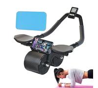 Abdominal Roller Machine - Home Rebound Wheel Roller with Knee Pad | Adjustable Workout Equipment for Workplace, Travel, Business Trip, Campus Geruwam