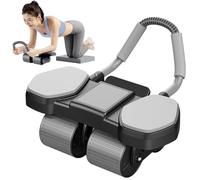 Abdominal Roller | Quiet Home Workout Trainer for Home, with Automatic Rebound, Four Wheels and Mobile Phone Holder for Workouts in Various Indoor Spaces