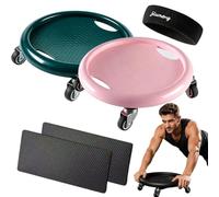 Abdominal Roller Wheel Disc Trainer with Knee Mat for Full Body (2pc-c)