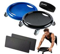 Abdominal Roller Wheel Disc Trainer with Knee Mat for Full Body (2pc-e)