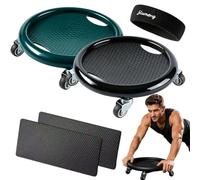Abdominal Roller Wheel Disc Trainer with Knee Mat for Full Body (2pc-f)