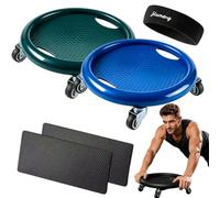Abdominal Roller Wheel Disc Trainer with Knee Mat for Full Body (2pc-g)