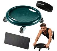Abdominal Roller Wheel Disc Trainer with Knee Mat for Full Body (Green)