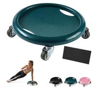 Abdominal Roller Wheel Disc with Knee Mat, 360 Degree Omnidirectional Motin | 4-Wheel Core Slider, Silent and non-slip design with durable material, ideal for full-body core strength training and home