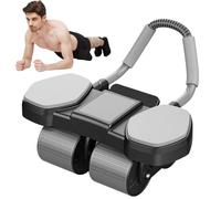 Abdominal Roller Wheel - Quiet Exercise Bike for the Centre of the Body - Automatic Return with 4 Wheels & Mobile Phone Holder for Women Beginners Home