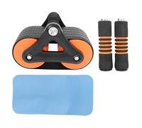 Abdominal Roller Wheel with Automatic Springback, 2 - Wheel Design, Red, Ergonomic Handles, Knee Pad - Beginner Friendly, Core Strengthening, Non - Slip Comfort (Orange)