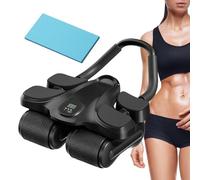 Abdominal Roller with Knee Timer Elbow Support - Four Wheels Abdominal Roller with Elbow Support - for Men and Women, Muscle Strengthening of