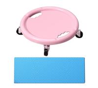 Abdominal Roller with Wheels - PVC+Wheel 28x28x8cm | Abdominal Training Equipment Board with Kneeling Mat | 360 Degree Swivel Fitness Roller Wheel for US
